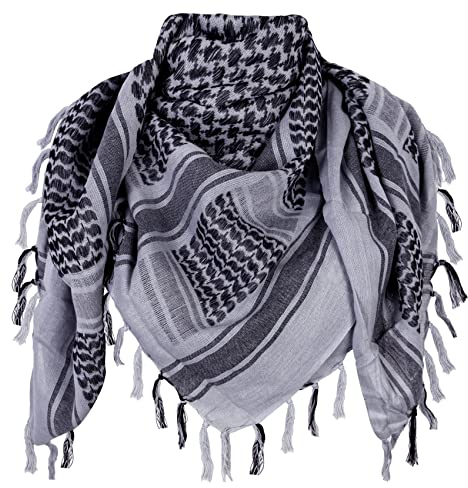 Chalier Fashion Shemagh Palästinenser Tuch 100% Baumwolle Militär Tactical Desert Schal Arabischer Wüsten Schals Unisex Halstuch Kopftuch Herrn und Damen MEHRWEG