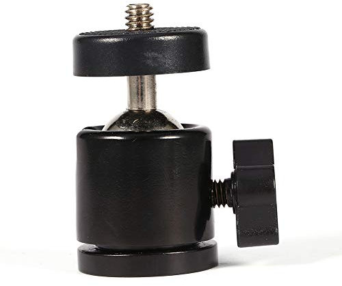 VBESTLIFE Cabezal de Bola, Mini rótula de Bola panorámica giratoria de 360 Grados con Rosca de 1/4 de Pulgada para trípode de cámara de 1/4 de Pulgada y Soporte de Flash de 3/8 de Pulgada