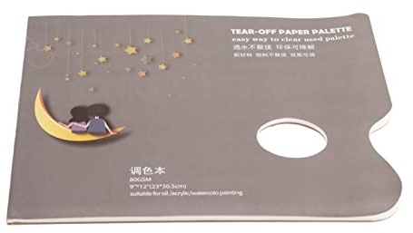 35 Blatt A4 Malerpalette, Abreißblock Farbmischpapier für Ölgouache Aquarellmalerei