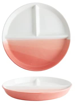 Plaques de fondue 4 pièces Ensemble de céramique colorée, ronde 20.3cm / 8inch 02