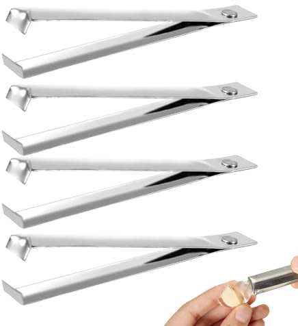 4pcs Pince à Éplucheur l'Ail, Pince à Désarêter en Acier Inoxydable Outil pour Enlever la Peau d'Ail Pince à Arêtes de Poisson Coupe-Ail pour la Cuisine de Gadgets Pratiques Outils de Légumes