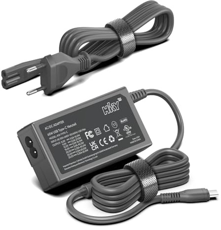 HKY 65W USB C Caricatore per NOCO Boost Air AX65, Boost XL GB50 Plus GB40 HD X GBX45 1250A GBX55 GB70 X GBX75 GB150 GBX155, NOCO U65 GBC011 UltraSafe Portable Jump Starter USB-C PD Fast Caricabatterie
