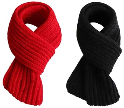 Écharpe Tricotée Pour Enfants 2 Pièces, Thermique, Protection Du Cou, Coupe-Vent, Cache-Cou