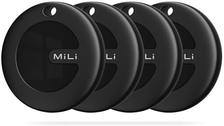 MiTag Duo Smart Tracker for iOS or Android, Bluetooth Tracking Tag/Key Finder/Item Finder/Luggage Tracker for suitcases, Compatible with iOS and Google Find Hub App, IP67 Waterproof, 4 Pack