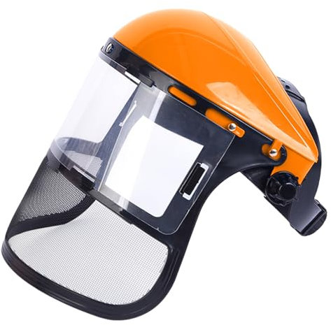 JIEBWCHA Visiere Di Sicurezza A Rete, 33.5x33.5x20cm Visiera Protettiva Da Lavoro, Maglia Filo SHIELD FACE DI SICUREZZA, Visiera Decespugliatore Per Giardinaggio, Falegnameria E Taglio Legno
