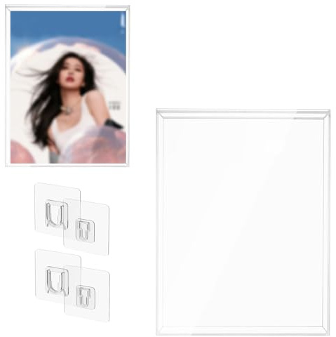 Boîtier de Présentation en Acrylique à Porte Coulissante – Vitrine Murale Transparente pour Magazines, Livres, Bandes Dessinées, 28.5 x 22.1 x 2.1 cm