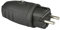 Schukostecker Schutzkontaktstecker Stecker Gummistecker schwarz VDE