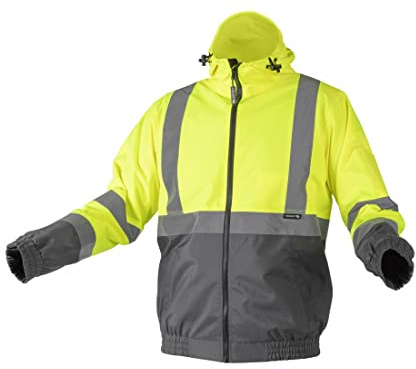 Högert Technik NIMS, giacca da lavoro riflettente, impermeabile, traspirante, giallo, L, antivento, abbigliamento da lavoro, costruzione e strada, giallo., L