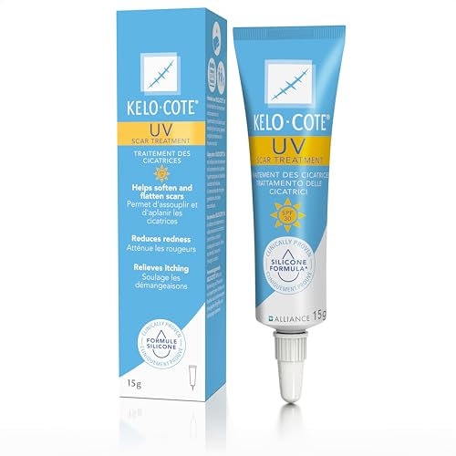 KELO-COTE - Tube 15g - Gel Cicatrice UV SPF 30 - Traitement Des Cicatrices - Formule Silicone - Atténue Rougeurs & Démangeaisons - Résiste À L’Eau - Transparent - Cliniquement Prouvé