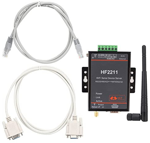 Serial Server RS232/485/422, Electrical Accessories Industrial Connectors to WIFI & Ethernet DTU Network Communication 5-36VDC HF2211