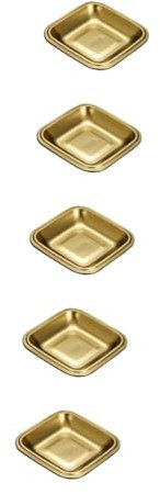 Zerodeko 5pcs Square Snack Plate Stainless Steel Food Serving Tray Design Perfect for Snacks