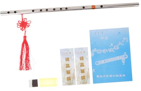 Flauta China F de Acero Inoxidable, Estilo Retro, 1 Juego