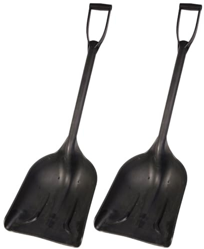 Country Pride Poly Barn Shovel Stable Pack, Set of 2 Durable Molded Poly Shovels, No Assembly Needed, 16 x 13 Shovel Head, 45 Length, Lightweight 3 lb Design, Ideal for Stalls, Trailers