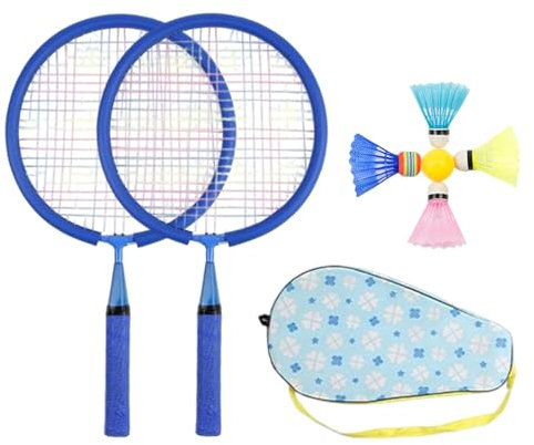 Kinder Shuttlecock Set - Hinterhof Im Freien Badminton Schläger Mit Tasche, Shuttlecock Set Badminton Rackets Komplette Komfort -Grip -Schläger Für Teenager -Familienfreunde Und Lustige Spiele