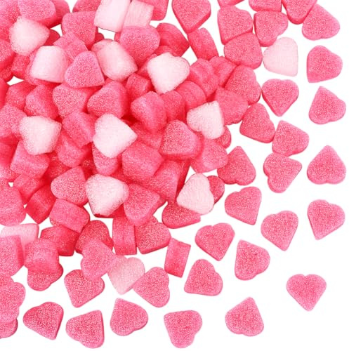 SUNNYCLUE 500 pz. riempire per Scatole Regalo A Forma di Cuore riempire per Imballaggio riempire per Arachidi Rosa Bianco In Schiuma per San valentinos riempire per Cestini A Forma di Cuore per Confez