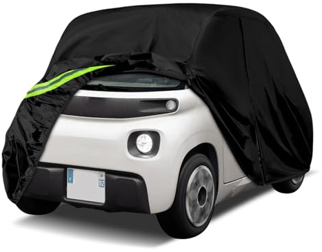 Couverture de Voiture Remplacement pour Citroen Ami/Opel Rocks-e/Electric/Fiat Topolino 2020-2024, Bâche Voiture Garage Complet étanche Complet Bandes Réfléchissantes, Housse Bache Protection Anti-UV