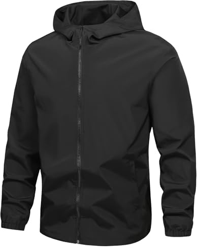 Chaqueta para hombre, técnica impermeable, con capucha, ajustable, manga con cremallera, ventilación, chaqueta de carretera, chaqueta de correr, senderismo, chaqueta de moto urbana, abrigo Trekking