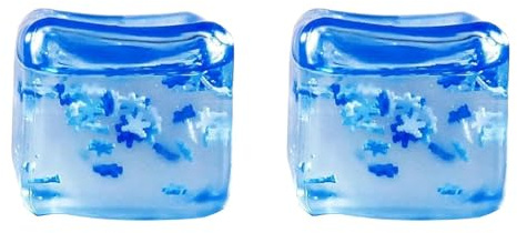 Chanyi9588 2Pcs Ice Cube Squishy Set, Clear Stress Cube Toys
