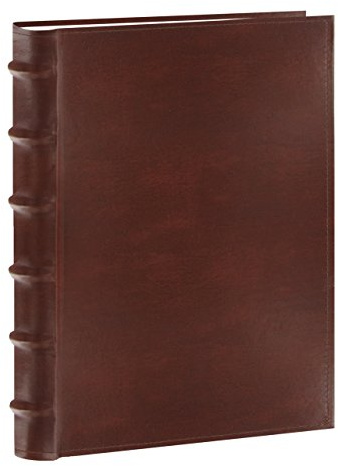 Pioneer Photo Albums Sewn Bonded Leather Bookbound 300 Pkt 4x6 Bi-Directional Photo Album, Brown, ( Pack of 1)