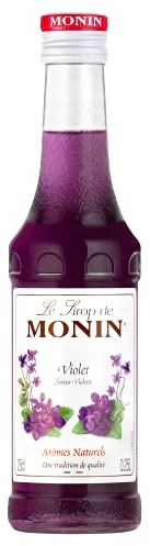 MONIN Sirop saveur Violette pour Vin, Cocktail, Limonade et Sodas - Arômes Naturels - 25cl