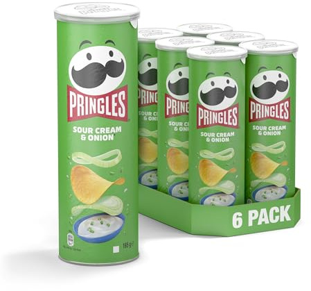 Pringles Sour Cream & Onion | Sourcream Chips | 6er Party-Pack (6 x 200g)
