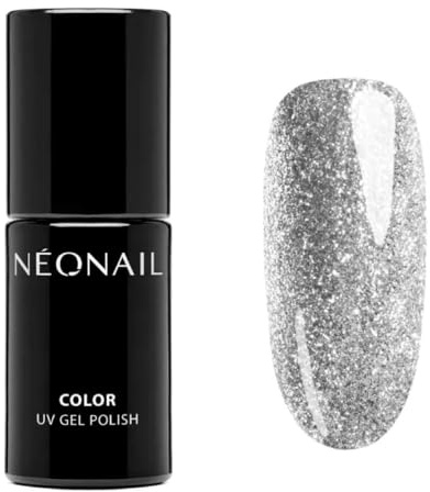 NÉONAIL UV Nagellack 7,2 ml - Silber - Twinkle White - NÉONAIL Farben - UV Lack Glitzer - Gel Nägel - Nageldesign