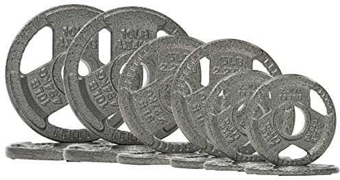 BalanceFrom Cast Iron Olympic 2-Inch Plate Weight Plate for Strength Training and Weightlifting, Multiple Packages 2INIP-70SET