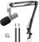 YOUSHARES Mic Boom Arm Compatible with Shure SM7B Dynamic Vocal Microphone - SM7B Mic Arm with Mic Cover Foam&Cable Sleeve, SM7B Mic Stand with Pop Filter