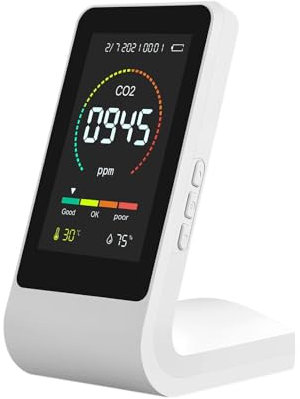 Détecteur de dioxyde de carbone, test de moisissure de qualité de l'air, testeur de moniteur d'air avec capteurs élevés, alarme de qualité de l'air intérieur, compteur portable de qualité de l'air