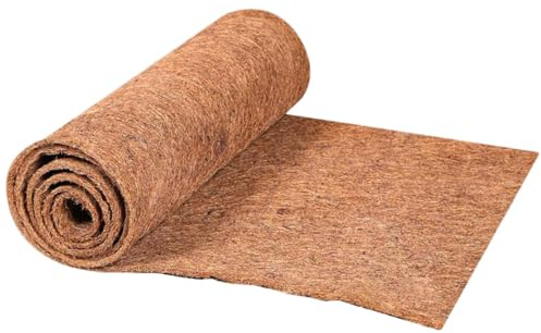 100x50cm Fodera in Fibra di Cocco, Tappeto per rettili,Tappetino in Fibra di Cocco,Tappetino in Cocco Naturale,Rotolo di Fodera per stuoia in Fibra di Cocco Ideale per lucertole, Tartarughe