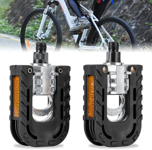 Fahrradpedale, 1 Pair Pedale Fahrrad, Klapppedal Alu Pedale mit Reflektoren Anti-Rost, Fahrrad Pedale Classic, 9/16 Zoll Folding Fahrrad Pedale, Pedale Klapppedale Fahrrad für Pedelec, MTB, Rennrad