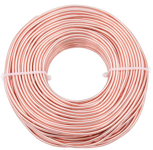 Uxney Smyckestråd, 1,5 mm tjock aluminium-pysseltråd, smyckestillverkningstråd, metalltråd för pysselarbeten, aluminiumtråd, gör-det-själv, metallhantverk, konsttrådar (champagne, 30 meter)