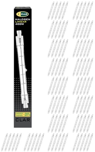 CLAR - Halogene R7S 118 mm, halogenlampor, R7S-lampa, halogenlampa, halogenlampa, halogenlampa, halogenlampa, halogenlampa, 400 W halogenlampa (förpackning 100)