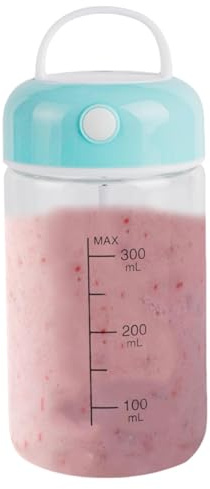 Vaso agitador eléctrico, vaso agitador eléctrico, potente vaso agitador eléctrico, 380 ml, bonito vaso agitador con pilas, apto para alimentos para leche de soja, polvo de leche