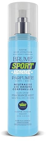 Brume Sport Homme - Parfum Boisé Aromatique - Neutralise Odeurs Corporelles - Formule Naturelle - Testée Dermatologiquement - 125ml - Fabriquée en France