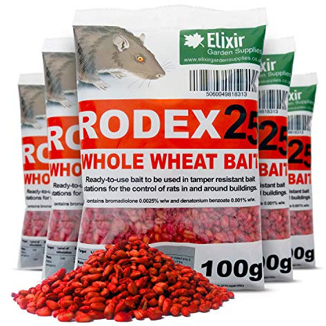 Elixir Gardens | Rodex 25 Rat/Rodent Poison Poisoning | 1-100 Sachets To Choose From | Strongest Available Online | 3kg - (30 x 100g Sachets)