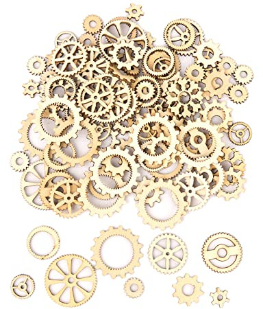 FRUHLING 100 Discos Madera Huecos Natural Rodajas Manualidades Bodas Adornos Arboles Navidad Fiestas