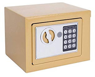 Coffre-fort domestique avec serrure à mot de passe pour table de chevet, petit coffre-fort pour assurance ménage, cadeau noir