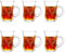 binsakao Lot de 6 verres à thé turcs – Tasses à thé marocaines dorées avec poignée – Tasses à café en verre à pied pour boissons chaudes et froides 140 ml