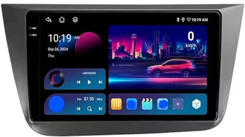 Dispositivo di navigazione per auto Autoradio con schermo touchscreen da 9 pollici, navigazione GPS multimediale, supporto Bluetooth Wi-Fi 4G(8 Core 4G+Wifi 6G+128G)