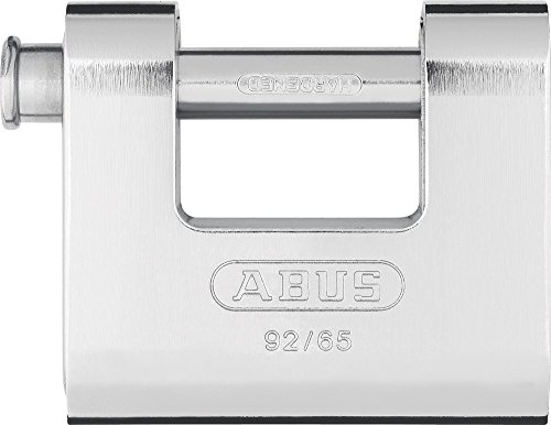 ABUS Monobloc padlock 92/65 - Brass lock with steel casing - for vending machines, roller grilles and much more - with thick bolt - ABUS security level 7 - silver