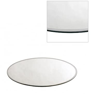 Piatti a specchio per centrotavola nuziali rotondi o quadrati da 20/25/30/ o 50 cm., Vetro, Silver, 30 cm ROUND