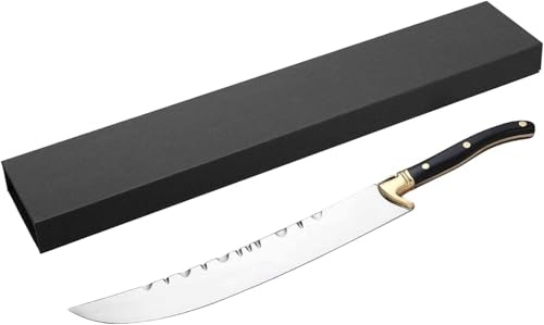 XuSha Champagne Saber Champagne Sword Wine Knife Bottle Opener Wood Handle with Gift Box (Black handle + Gift Box)