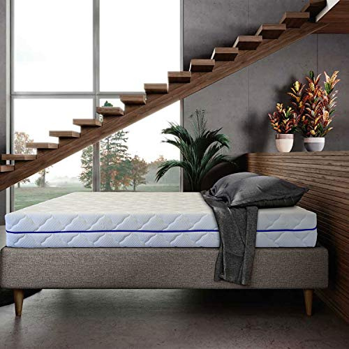 Materasso Ortopedico, in Acquafoam Breeze Super Traspirante, Singolo 80x190 rigidità 8 su 10, anatomico, Anallergico, antiacaro, Altezza 20cm.