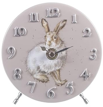 Wrendale Designs - Orologio da camino invernale lepre