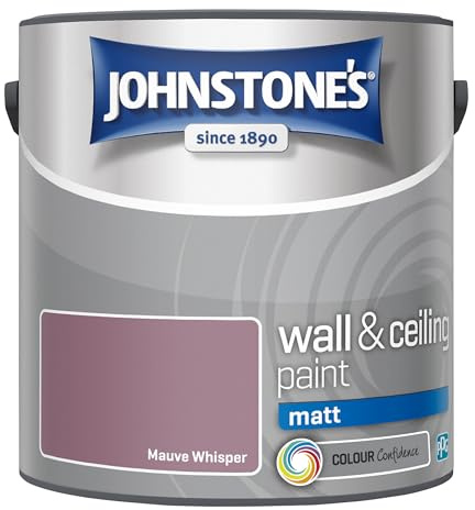 Johnstone's - Wall & Ceiling Paint - Mauwe Whisper - Matt Finish - Emulsion Paint - Fantastic Coverage - Easy to Apply - Dry in 1-2 Hours - 12m2 Coverage per Litre - 2.5L (423765)
