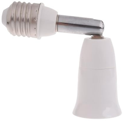 Glanhbnol Adattatore Prolunga Presa Luce E27 Regolabile da 180 Gradi per Ventilatori A Soffitto con Luci A LED E Fotocamere E27 Portalampada da E27 A E27 da 180 Gradi