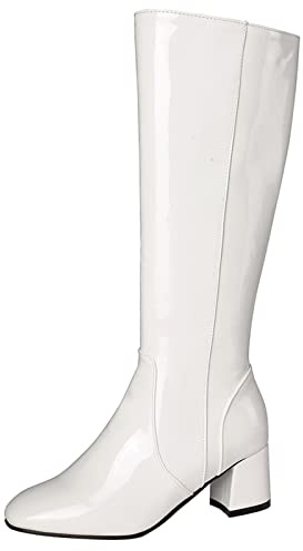 Gicoiz Mujer Punta Quadrada Invierno Stylish Knee High Botas de Montar Charol