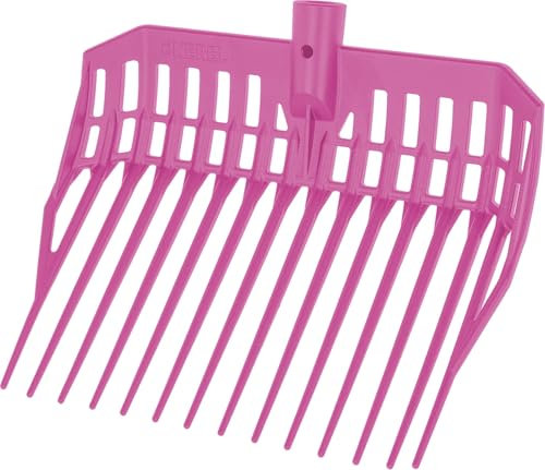 Kerbl Dunggabel EcoFork Mini – ohne Stiel, Pink (Abmessung 27,2 x 31 cm, Gewicht 0,22 kg, Kunststoffgabel) 3230573
