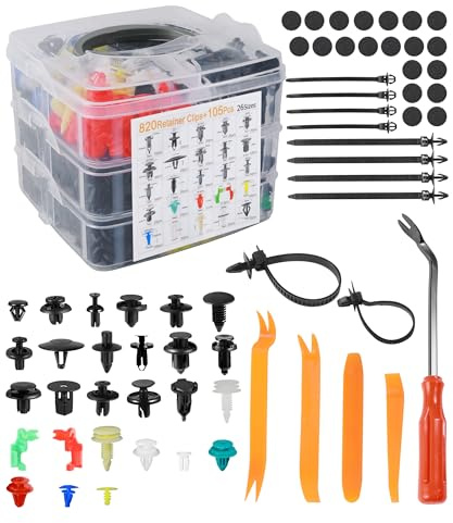 Flaconi 1000PCS Clip Auto,Clip per Rivetti in Plastica,Set di Clip Universali,Strumento di Rimozione del Pannello Auto con Scatola di Immagazzinaggio,Adatto per Seminari e Riparazioni Automobilistiche